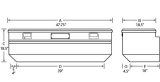 Tradesman Aluminum Flush Mount Truck Tool Box (48in.) - Brite thumbnail 3