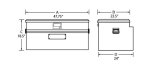 Tradesman Aluminum Flush Mount Truck Tool Box Full/Wide (48in.) - Brite thumbnail 2