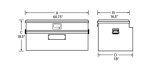 Tradesman Aluminum Flush Mount Truck Tool Box Full/Slim Line (60in.) - Black thumbnail 2