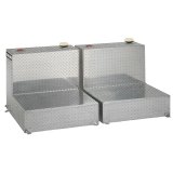 Tradesman Aluminum Twin L-Shape Liquid Storage Tank (96 Gallon Capacity) - Brite thumbnail 1