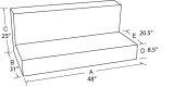 Tradesman Steel L-Shape Liquid Storage Tank (Full Size) - White thumbnail 1