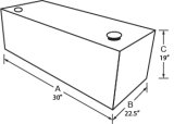 Tradesman Aluminum Rectangular Liquid Storage Tank (55 Gallon Capacity) - Brite thumbnail 1
