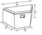 Tradesman Aluminum Trailer Tongue Storage Box (16in.) - Brite thumbnail 2