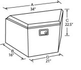 Tradesman Aluminum Trailer Tongue Storage Box (21in.) - Black thumbnail 3