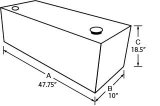Tradesman Aluminum Vertical Liquid Storage Tank (50 Gallon Capacity) - Black thumbnail 3
