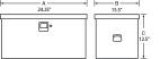 Tradesman Steel Job Site Box/Chest (Light Duty/Small) (24in.) - White thumbnail 2