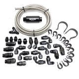 SNOW 8AN Braided Stainless PTFE Fuel Line Kit - 30FT thumbnail 1