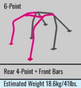 Cusco Chro-moly Roll Cage 6 Point 89-98 Mazda Miata NA6-NB6 Soft Top thumbnail 5