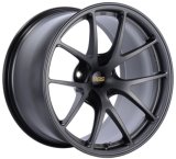 BBS RI-A 18x9.5 5x120 ET23 Matte Gray Wheel -82mm PFS/Clip Required thumbnail 1