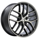 BBS CC-R 19x8.5 5x120 ET35 Satin Graphite Diamond Cut Polished Rim Protector Wheel -82mm PFS Req. thumbnail 1