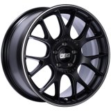 BBS CH-R 19x9.5 5x112 ET45 Satin Black Polished Rim Protector Wheel -82mm PFS/Clip Required thumbnail 1