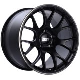 BBS CH-R 19x9.5 5x112 ET45 Satin Black Polished Rim Protector Wheel -82mm PFS/Clip Required thumbnail 3
