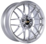 BBS RS-GT 18x8.5 5x120 ET15 Diamond Silver Center Diamond Cut Lip Wheel -82mm PFS/Clip Required thumbnail 2
