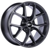 BBS SR 17x7.5 5x100 ET48 Satin Grey Wheel -70mm PFS/Clip Required thumbnail 1