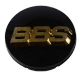 BBS Center Cap 70.6mm Black/Gold (3-tab) (56.24.080) thumbnail 1