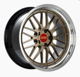 BBS LM 19x11 5x120 ET37 Satin Bronze Center/Bright Machined Lip/Blk Barrel Wheel -82mm PFS/Clip Req thumbnail 1