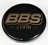 BBS Center Cap 56mm Black/Gold Est. 1970 Anniversary w/BBS Logo (5-Tab) thumbnail 1