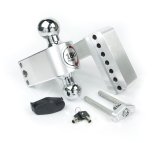 Weigh Safe 180 Hitch 4in Drop Hitch & 2.5in Shank (10K/18.5K GTWR) w/WS05 - Aluminum thumbnail 1