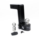 Weigh Safe 10in Drop Hitch w/Built-in Scale & 2.5in Shank (8K/18.5K GTWR) w/WS05 - Black Cerakote thumbnail 1