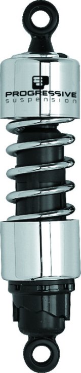 Progressive Harley-Davidson 412 Series Shocks 11.0in - Chrome thumbnail 2
