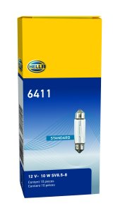 Hella Universal Clear 12V 10W 10x41mm T3.25 Bulb thumbnail 5