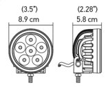 Hella Value Fit 90mm 6 LED Light - PED Off Road Spot Light thumbnail 8