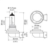 Hella Bulb H11 12V 55W PGJ19-2 T4 LONG LIFE thumbnail 8