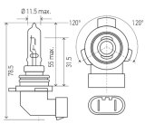 Hella Bulb 9012LL/HIR2 12V 55W PX22d thumbnail 8
