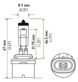 Hella Bulb 880 12V 27W PG13 T3.25 thumbnail 3