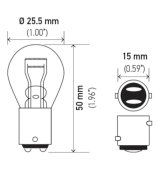 Hella Bulb 1157 12V 27/8W BAY15d S8 thumbnail 6