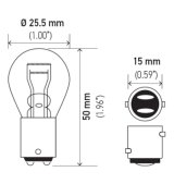 Hella Bulb 1157 12V 27/8W BAY15d S8 thumbnail 8