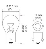 Hella Bulb 1156 12V 27W BA15s S8 (MOQ 10) thumbnail 6