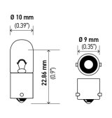 Hella Bulb 3893 12V 4W BA9s T2.75 thumbnail 9