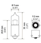 Hella Bulb H6W 12V 6W BAX9s T2.75 thumbnail 1