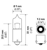 Hella Bulb H6W 12V 6W BAX9s T2.75 thumbnail 7