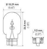 Hella Bulb 2825 12V 5W 4CP W2.1x9.5d T3.25 thumbnail 9