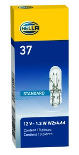 Hella Bulb 37 12V 1.3W W2X4.6d T1.75 (Min. Order QTY 10) thumbnail 9