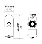 Hella Bulb 1003 12V 12W BA15s B6 thumbnail 6
