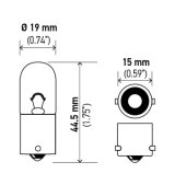 Hella Bulb 1003 12V 12W BA15s B6 thumbnail 8