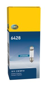 Hella Bulb 6428 12V 3W SV7-8 T2.25 8x28mm thumbnail 5