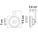 Hella Horn Bl Blk Disc Ht Mcycle 12V Univ thumbnail 7