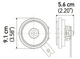 Hella Horn Kit Bx Blk Disc 92Mm 24V Univ thumbnail 7