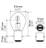 Hella Bulb 6235 12V 35/35W Ba20D B11 S2 thumbnail 8