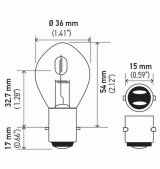 Hella Bulb 6235 12V 35/35W Ba20D B11 S2 Sb thumbnail 4