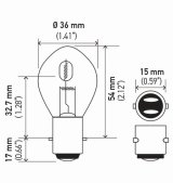 Hella Bulb 6235 12V 35/35W Ba20D B11 S2 Sb thumbnail 5