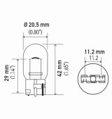 Hella Bulb 7440 12V 21W W3X16D T65 (2) thumbnail 7