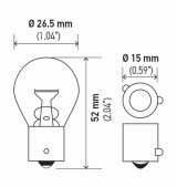 Hella Bulb 7507 12V 21W Bau15S S8 Namber (2) thumbnail 7