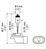 Hella Bulb 881 12V 27W Pgj13 T325 thumbnail 3