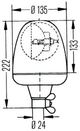 Hella Rotating Beacon H 12V Yellow Mgs12 2Rl thumbnail 3