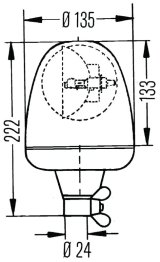 Hella Rotating Beacon H 12V Yellow Mgs12 2Rl thumbnail 7